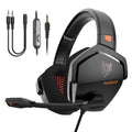 Orange Over-Ear Gaming Headset with Microphone X689