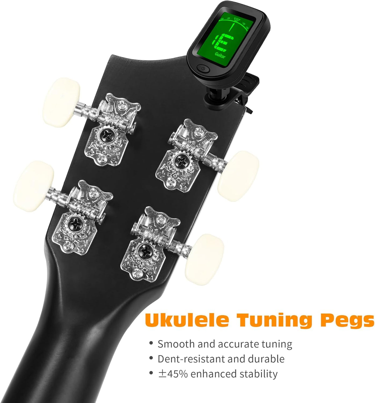 Black Soprano Ukulele 21" B4721