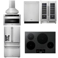 30 Induction Cooktop, Range Hood, Microwave, Refrigerator, Dishwasher, Wine Cooler O325486