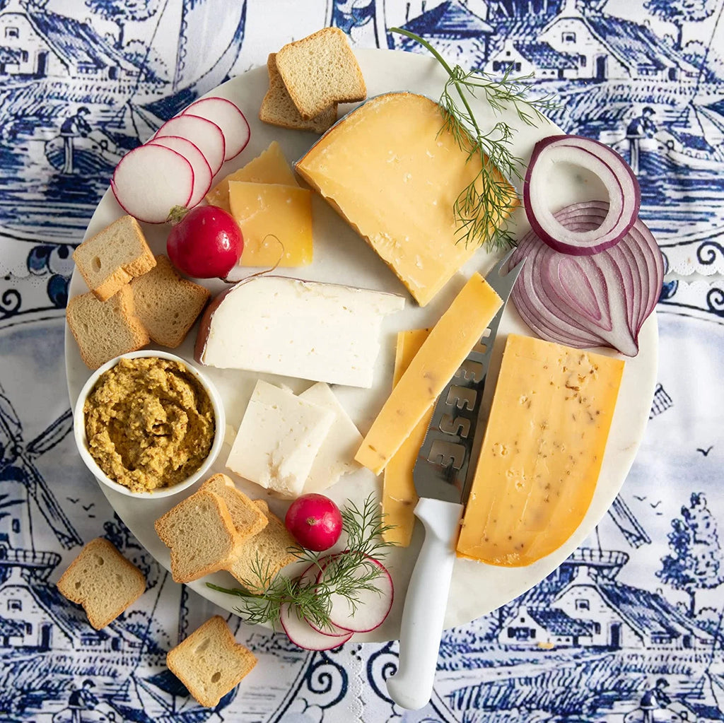 Gourmet Gift Basket with Gouda, Leyden Cheeses, Mustard, Crackers, Tea, Chocolate, and Waffles M5150