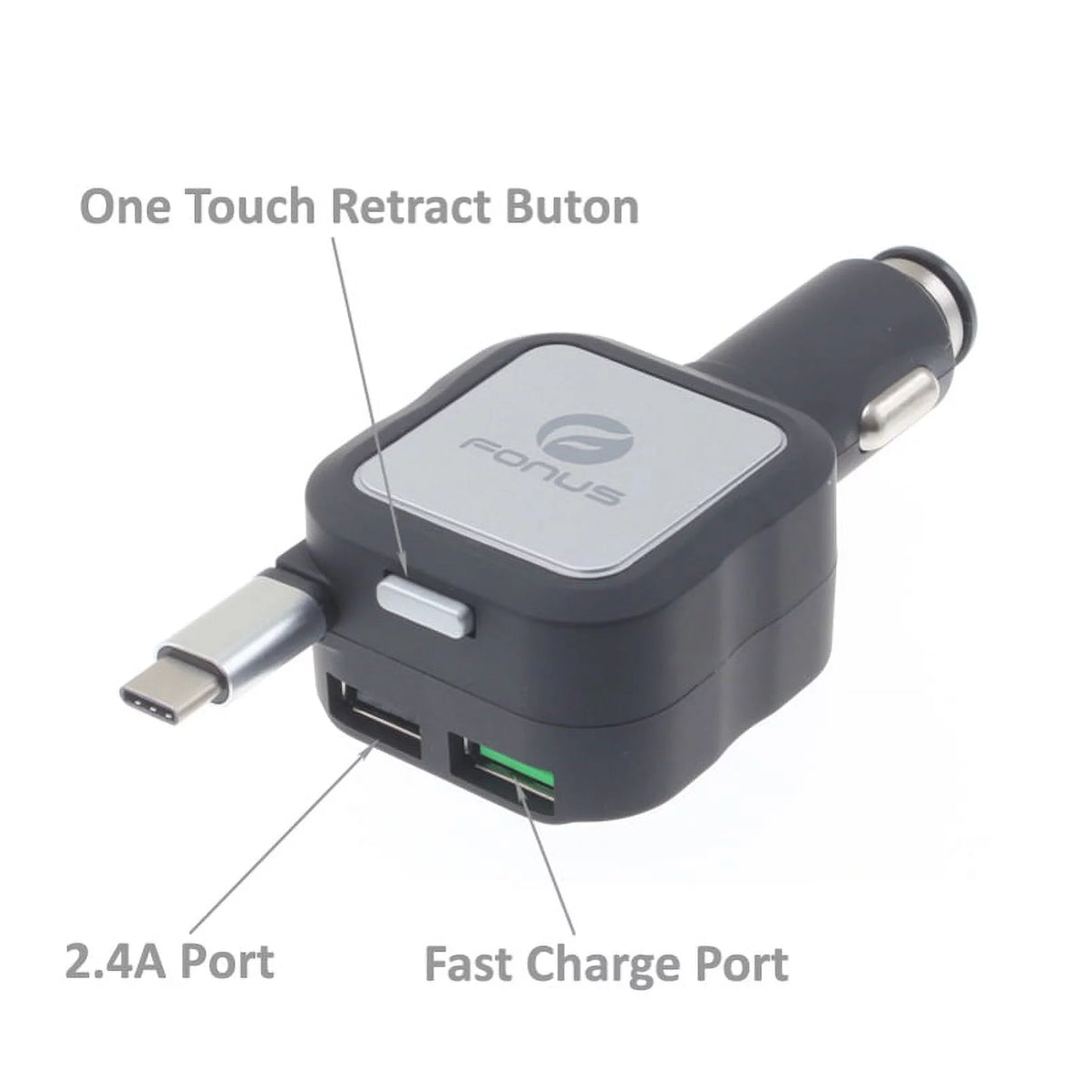Retractable Mono Earphone with Car Charger L478500