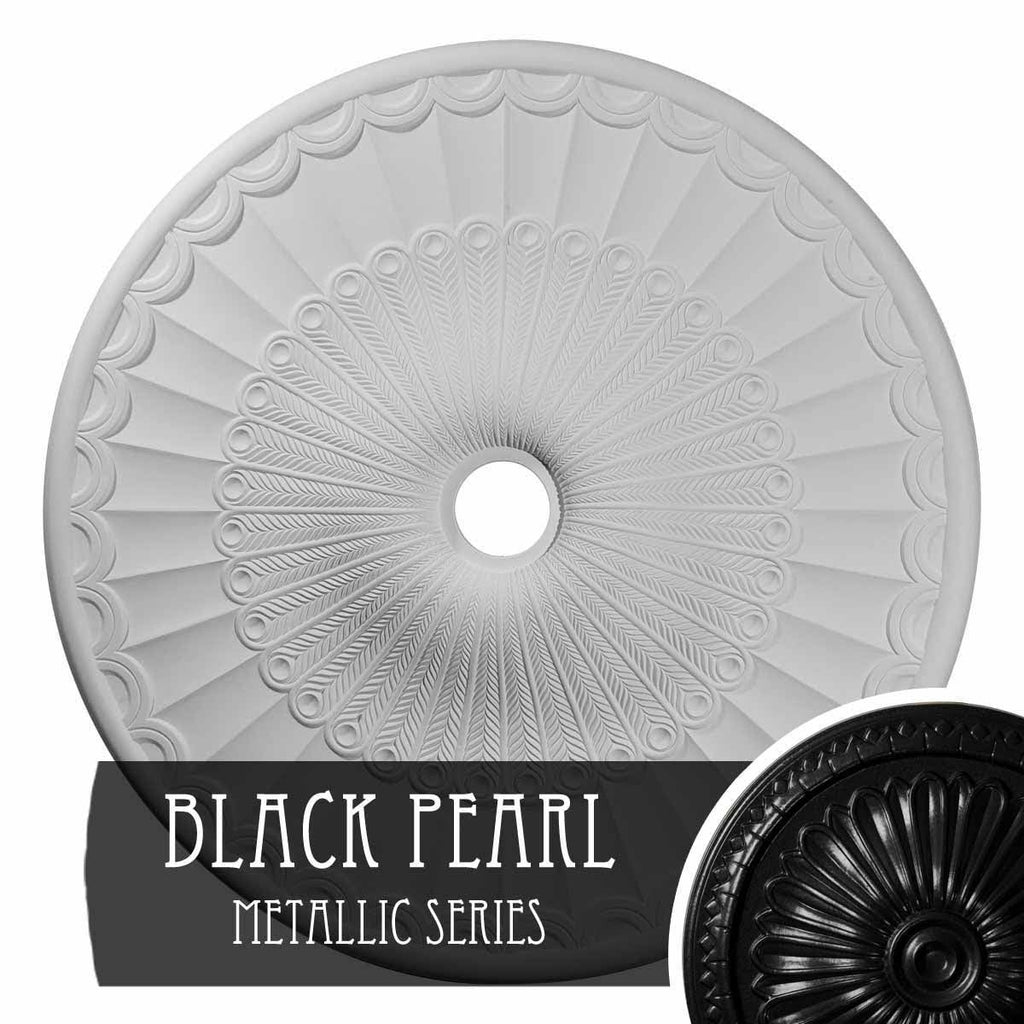 Galveston Ceiling Medallion Hand-Painted Black Pearl A780274