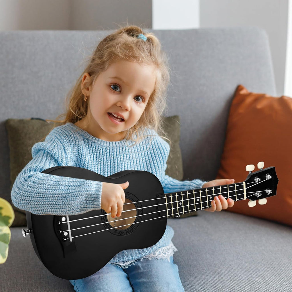 Black Soprano Ukulele 21" B4721