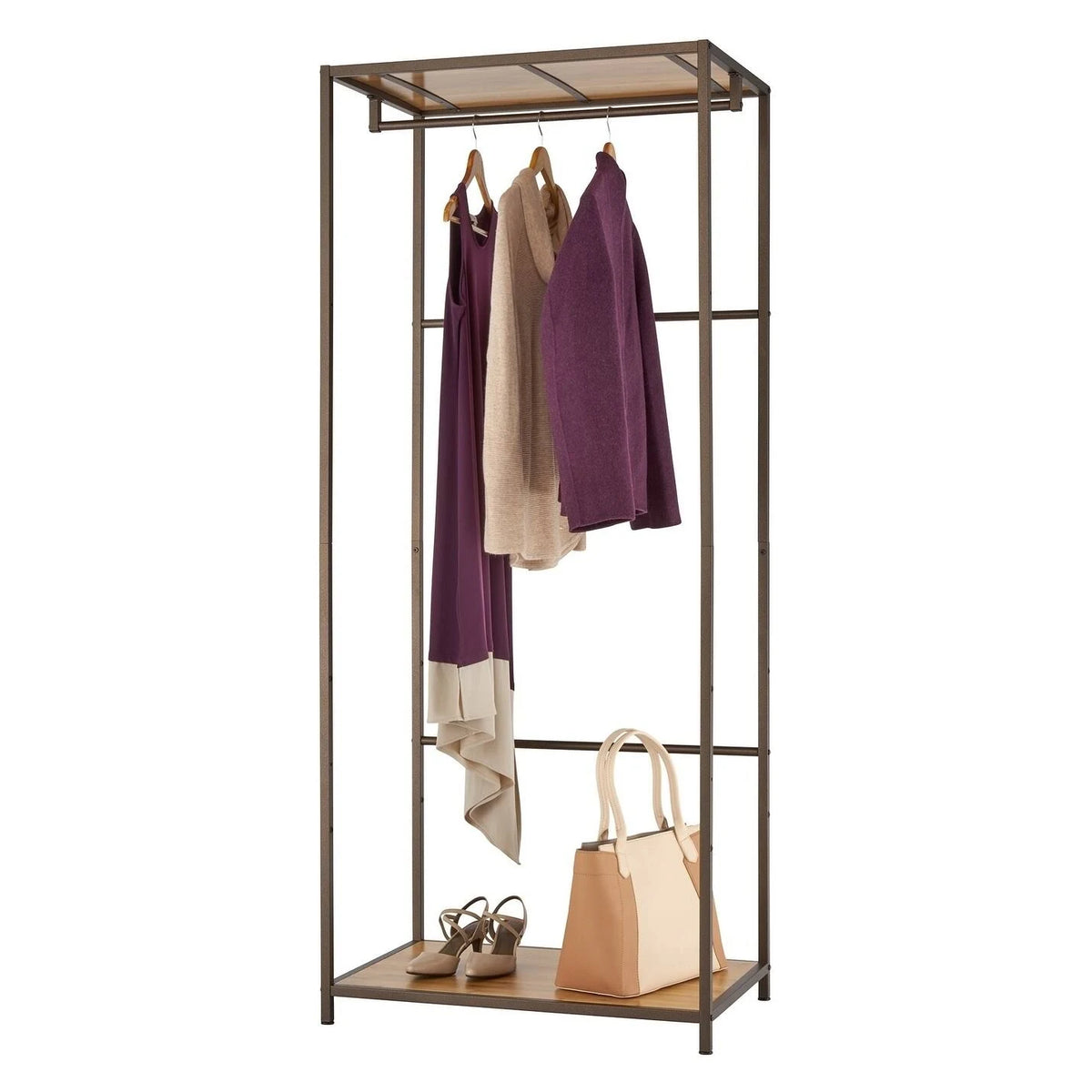 Bronze Anthracite Bamboo Garment Rack E394