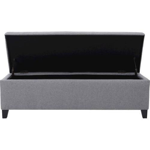 Gray Storage Ottoman H71154