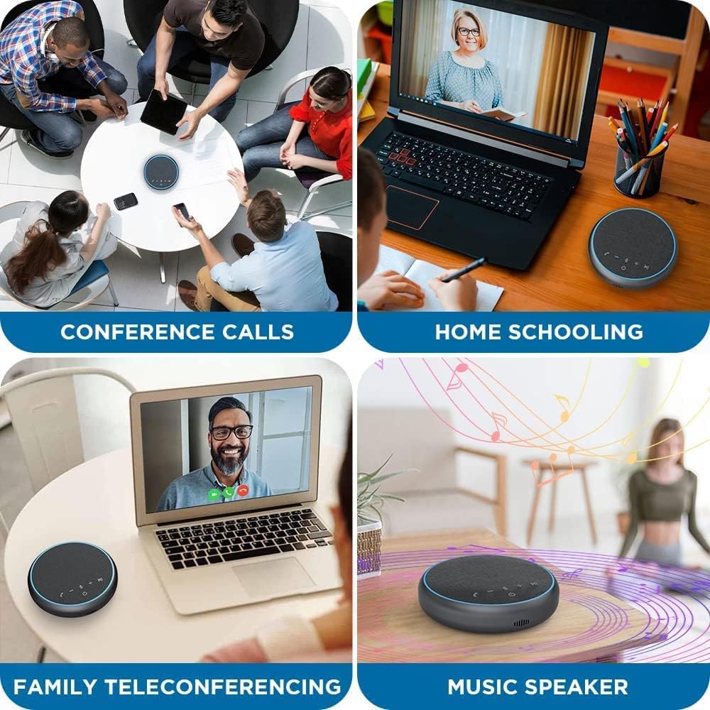 Bluetooth Conference Speakerphone with Multi Microphone Noise Cancellation G37385
