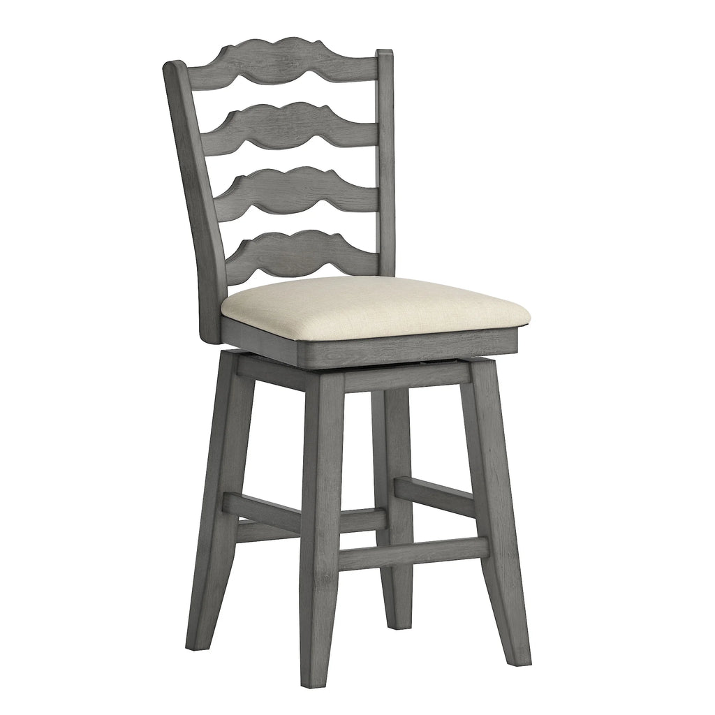 French Ladder Back Counter Height Swivel Stool T72771