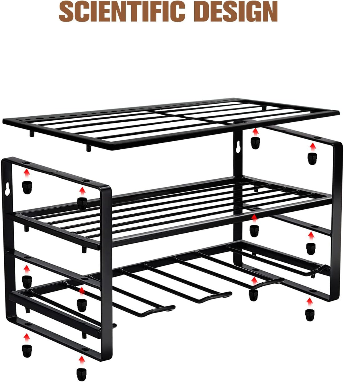Wall Mounted Tool Storage Rack with Drill Holder, Pack of 2 E455582
