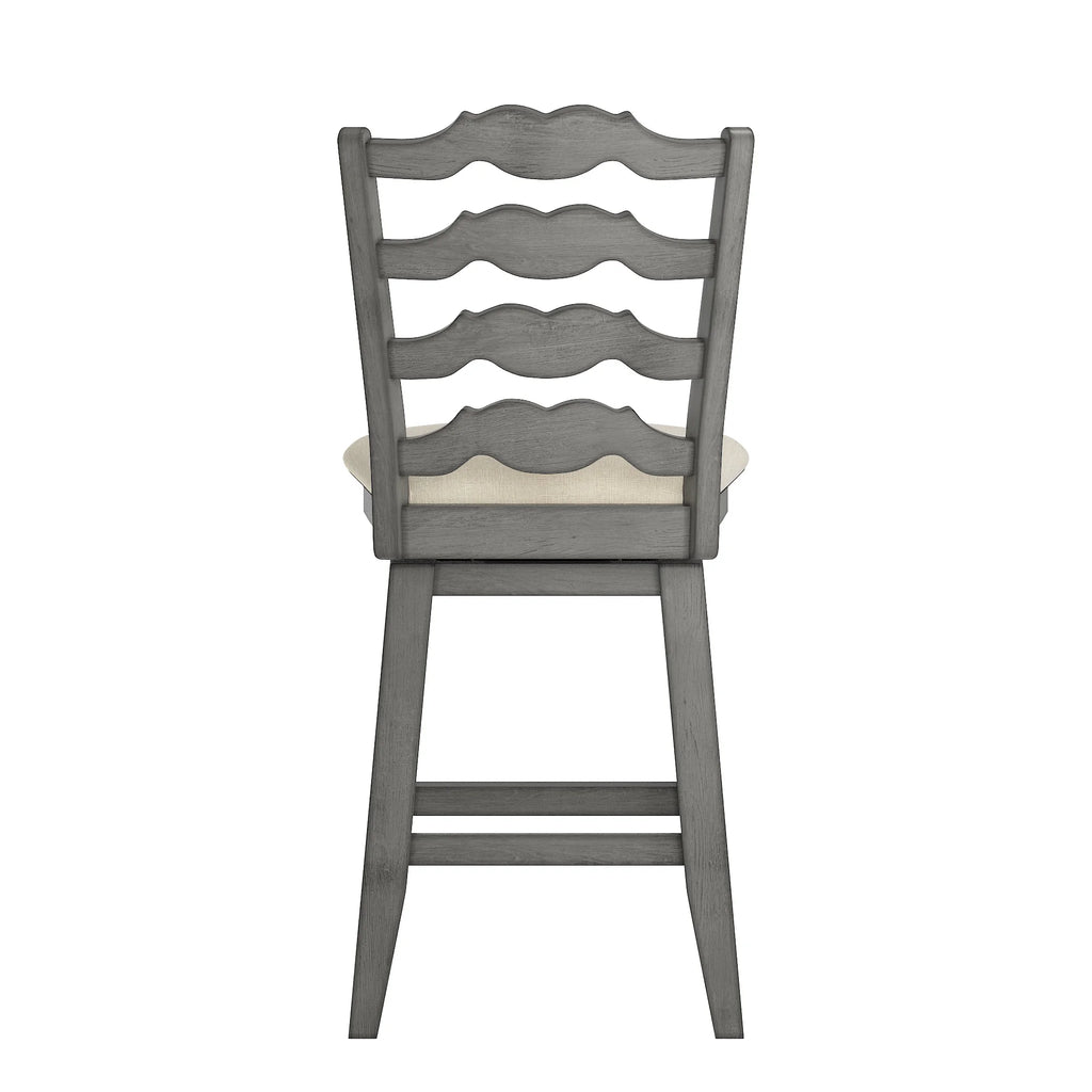 French Ladder Back Counter Height Swivel Stool T72771