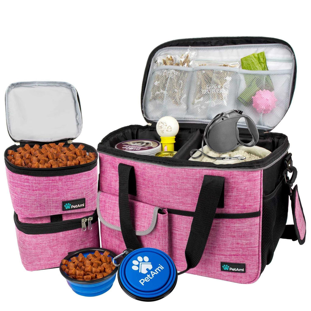 Dog Travel Bag with Food Container and Bowls T70534