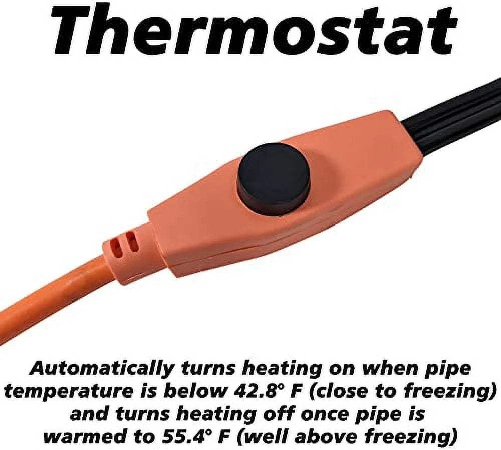 30 Foot Pipe Heating Cable with Built-in Thermostat X863529