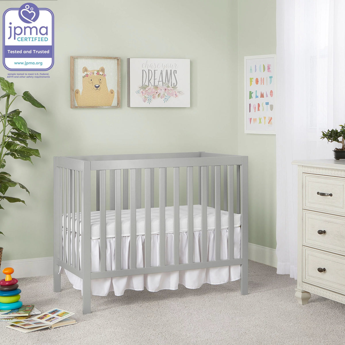4-in-1 Convertible Mini Crib F2441