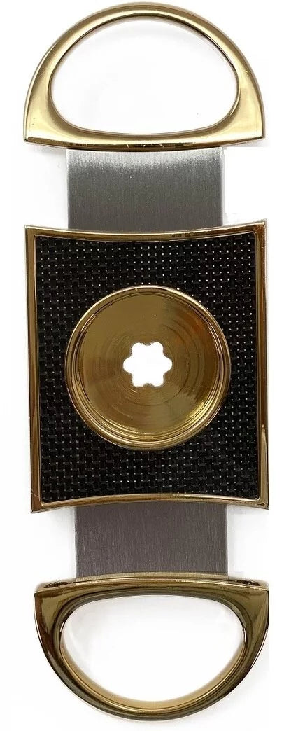 Gold-Black Carbon Fiber Cigar Cutter K700971