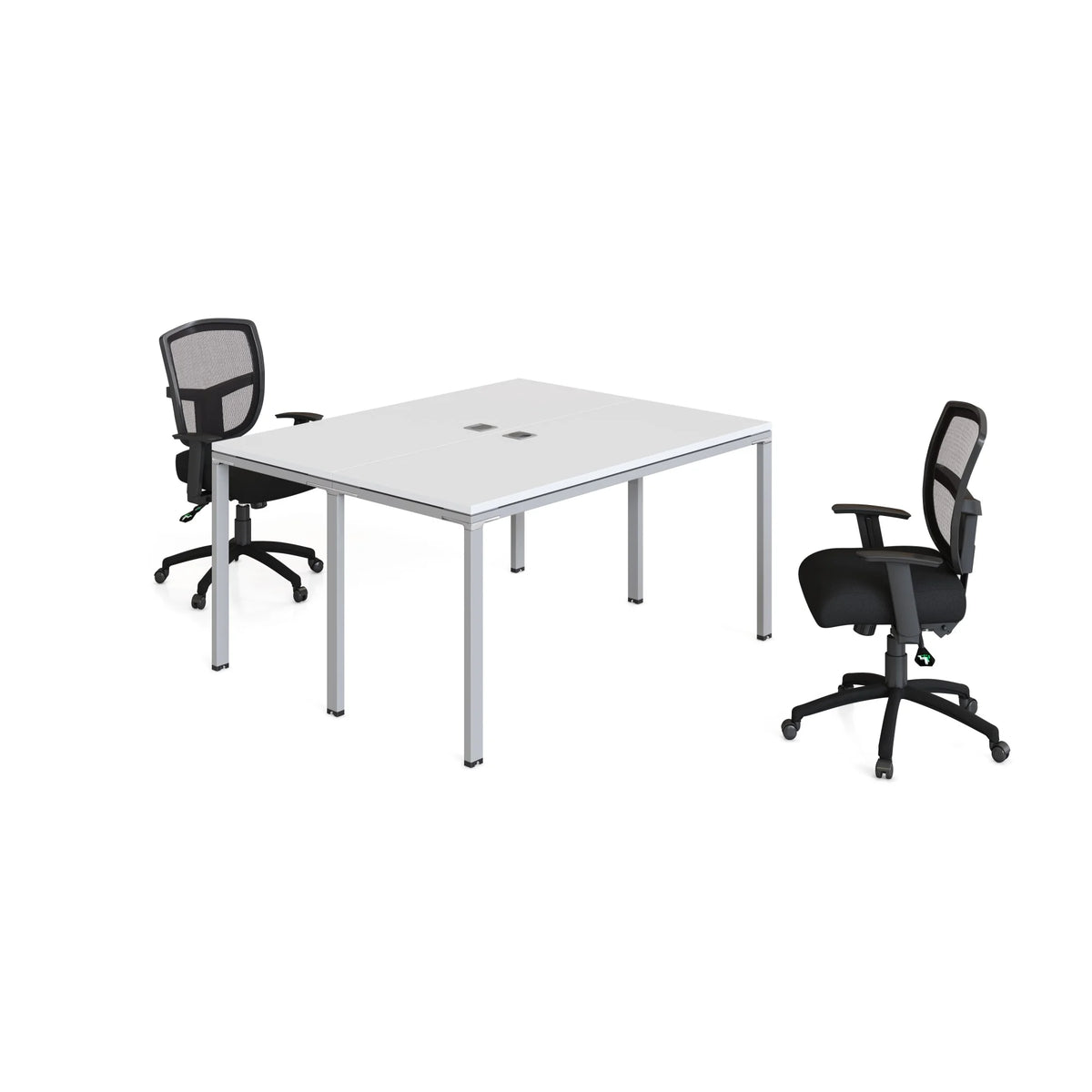 White Double Desk O18979