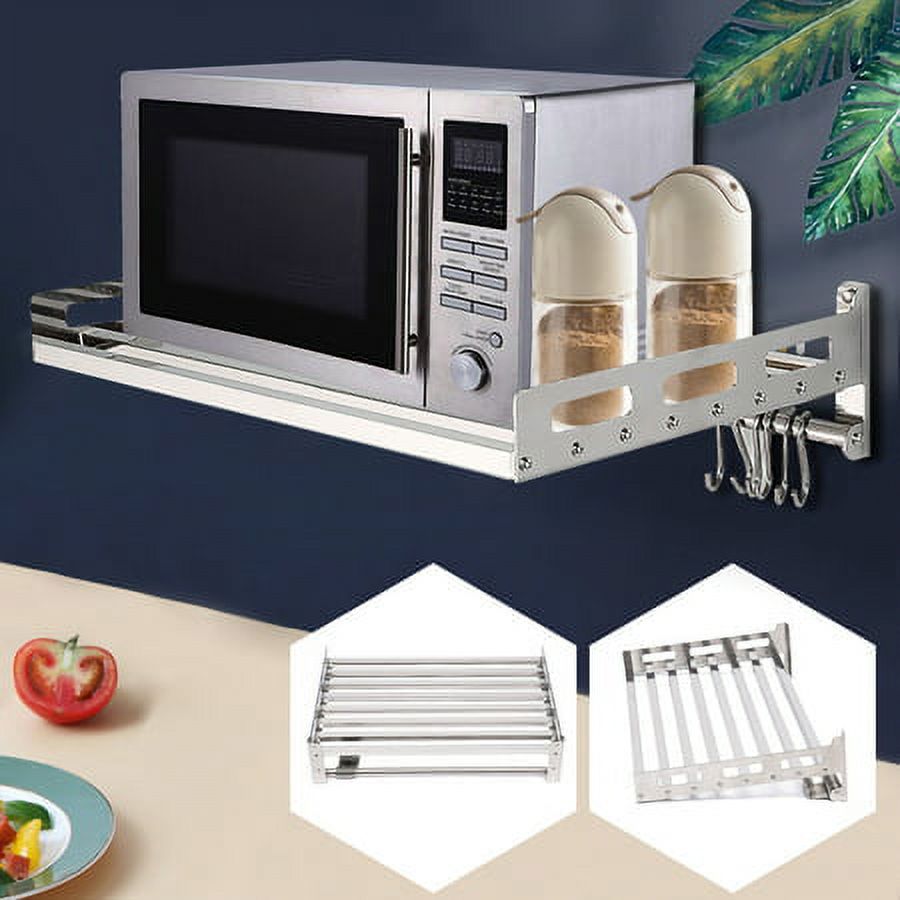 Stainless Steel Wall-Mounted Microwave Oven Rack P475