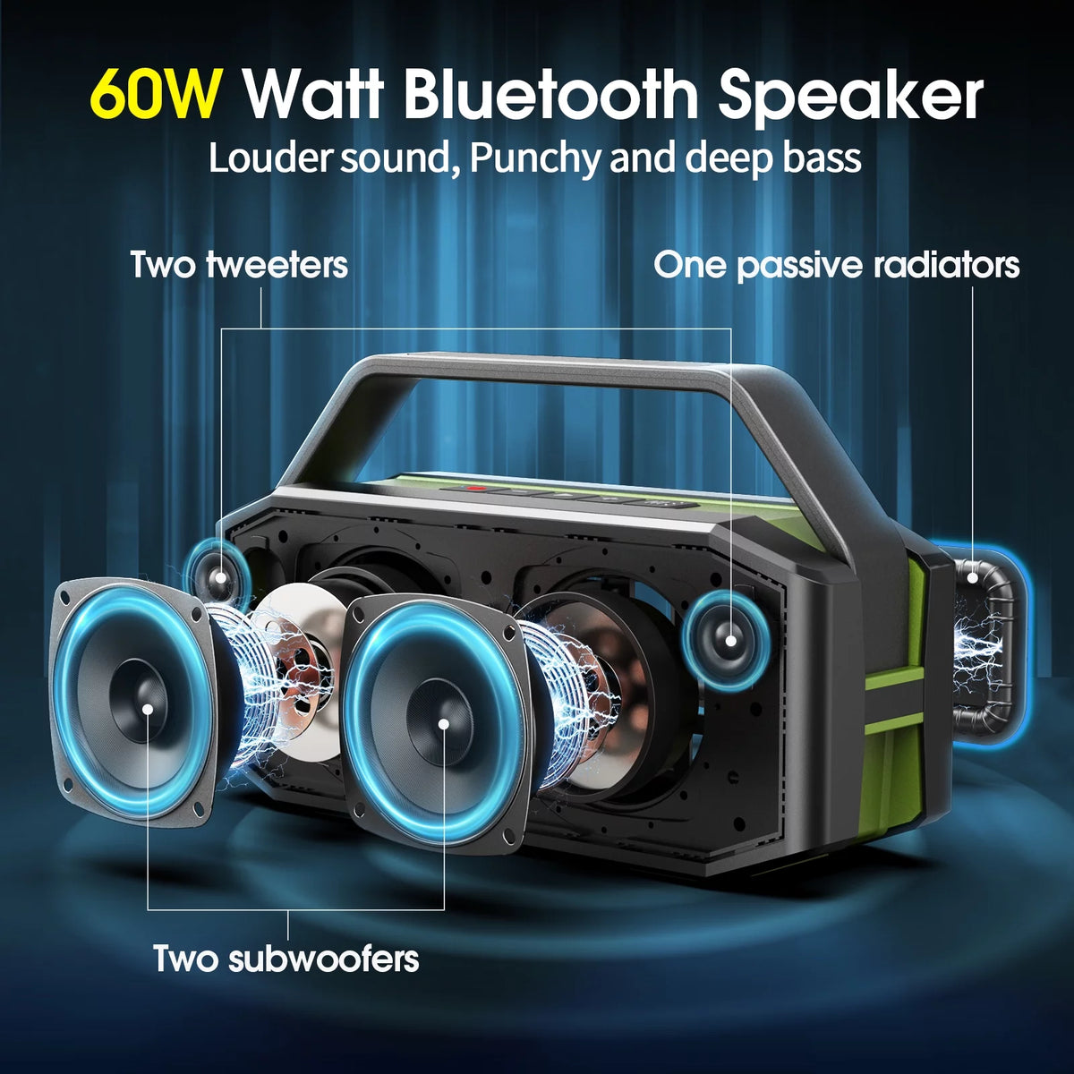 Portable Bluetooth Speaker with Rich Bass U39134