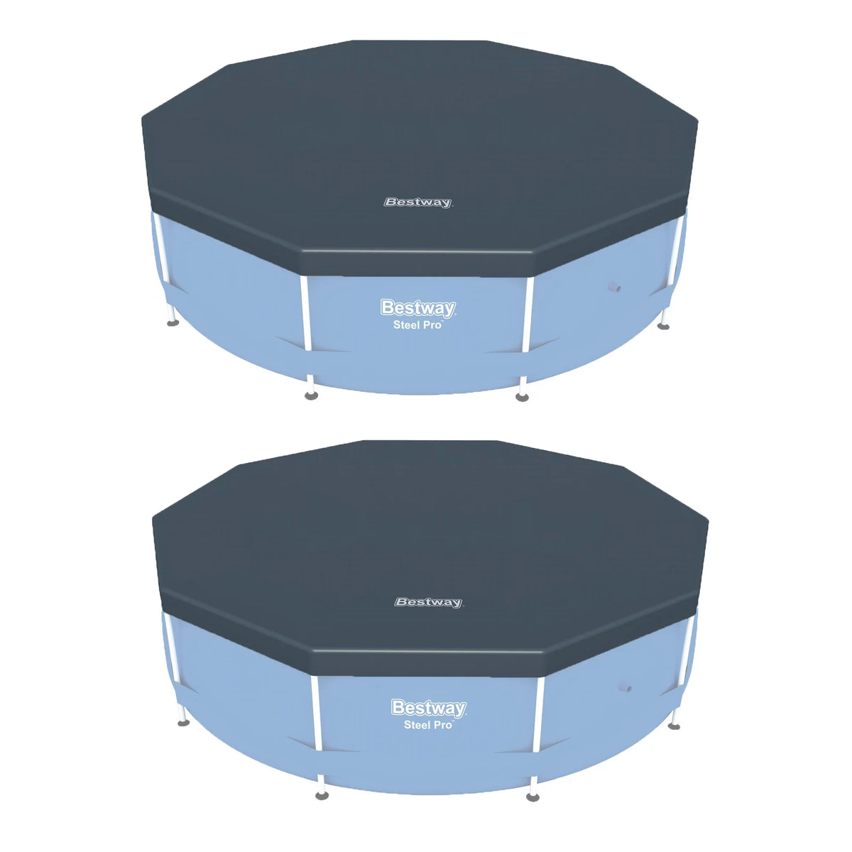 Round PVC 10 Foot Pool Cover 2 Pack S482