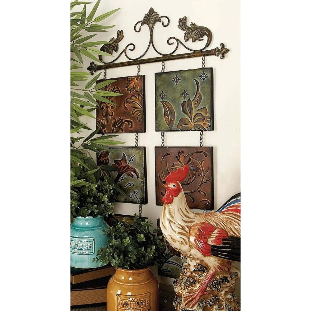 Metal Wall Decor Botanical Scroll E73847