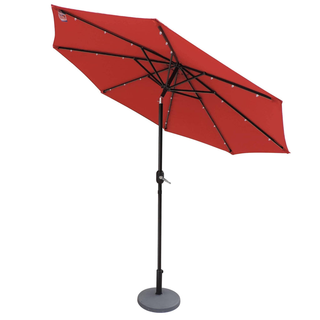 9-ft Octagonal Market Umbrella Red Olefin Canopy B45333