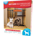 Black Metal Walk-Thru Pet Gate H636284