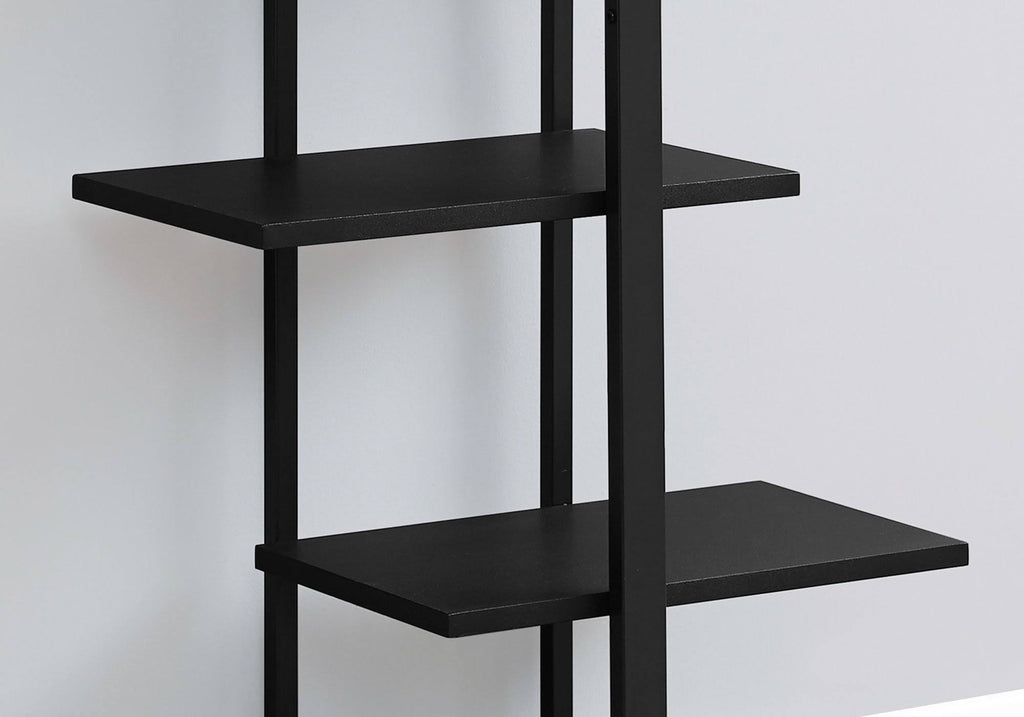 White Silver MDF Metal Bookshelf E595