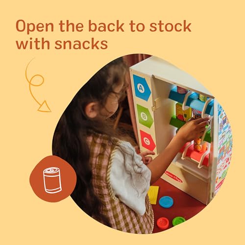 Wooden Vending Machine Toy with Play Food and Play Money O33001