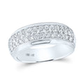 14kt White Gold Diamond Pave Band Ring Size 10 E484
