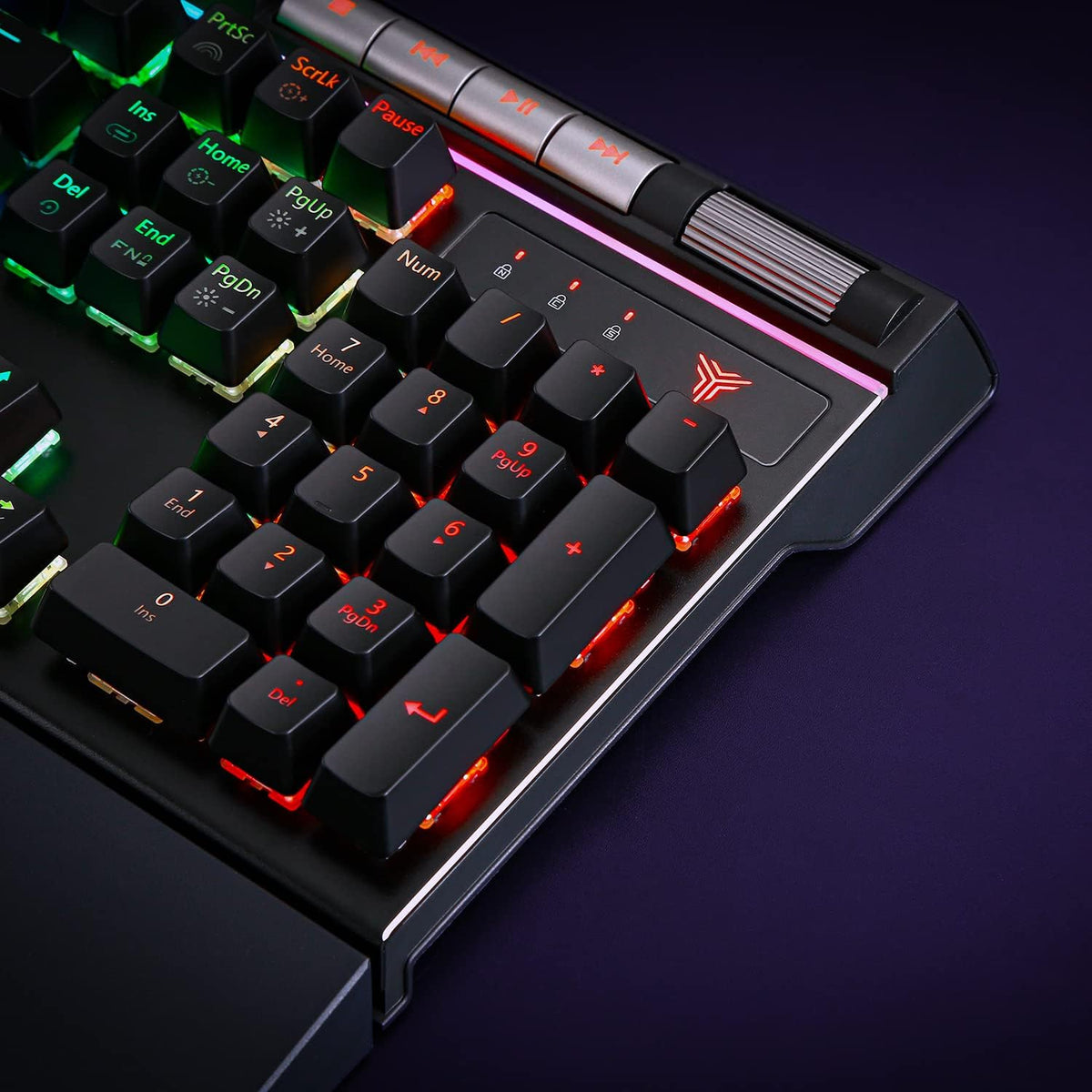 Mechanical Gaming Keyboard Blue Switches RGB Backlight with 2 USB Ports Pack of 2 Y673423