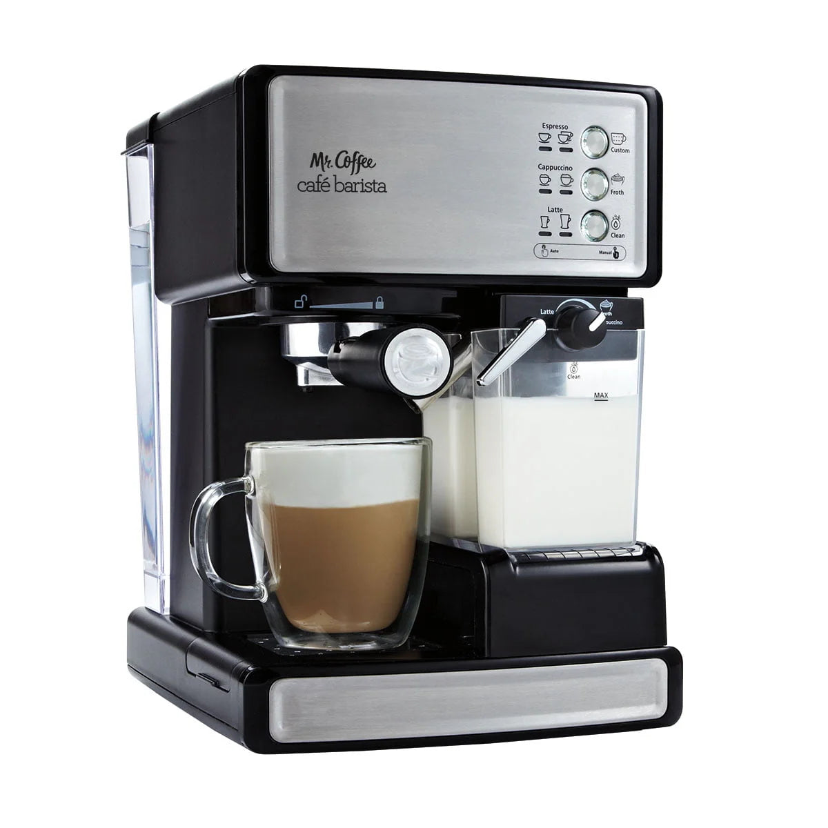 Black & Silver Espresso Maker J83123