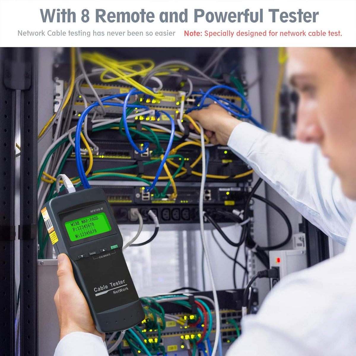 Network Cable Tester with 8 Remote Units D669