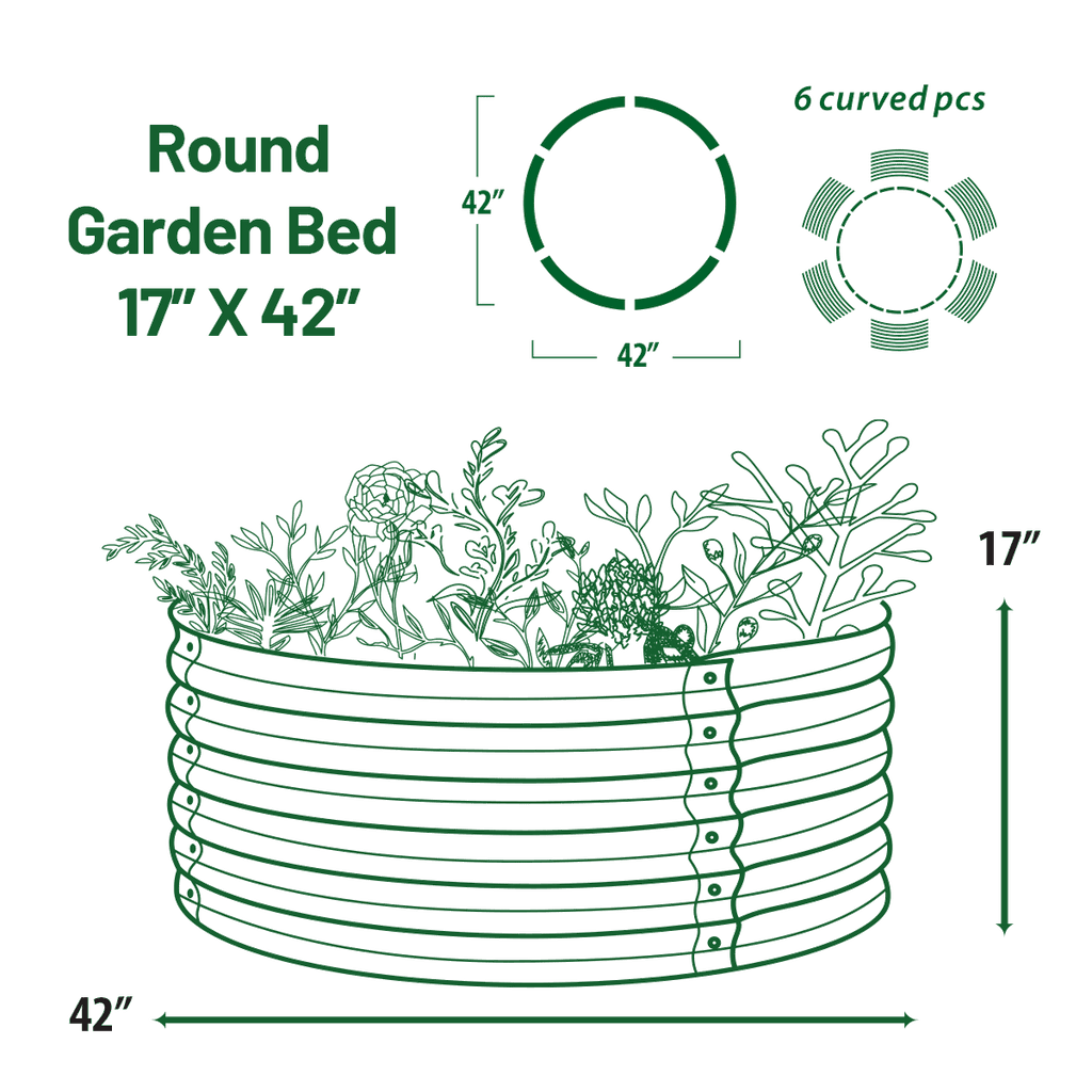 17 Tall x 42 Round Raised Garden Bed G302990