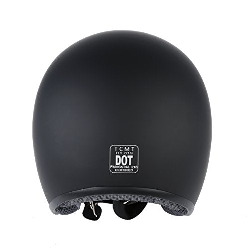 Matte Black Open Face Motorcycle Helmet Y112