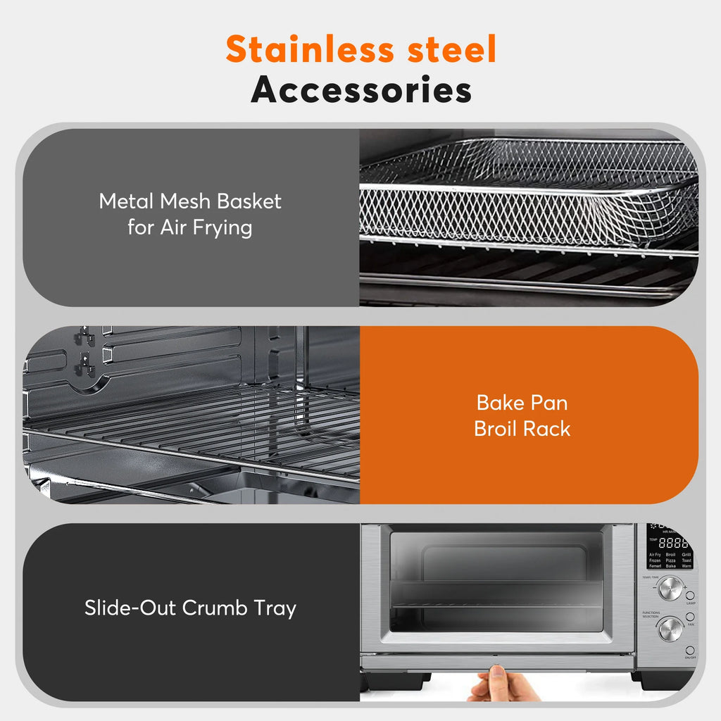 30Qt Stainless Steel Air Fryer Toaster Oven N109