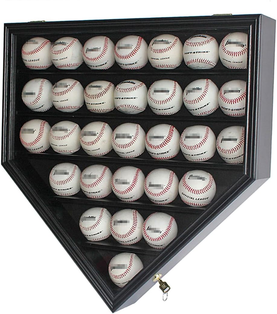 Lockable Baseball Display Case Cabinet E109