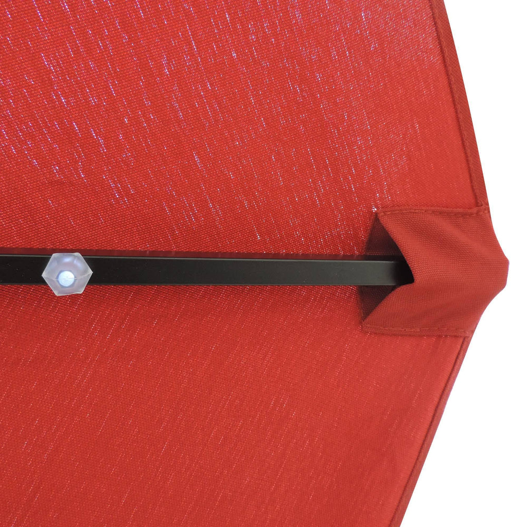 9-ft Octagonal Market Umbrella Red Olefin Canopy B45333