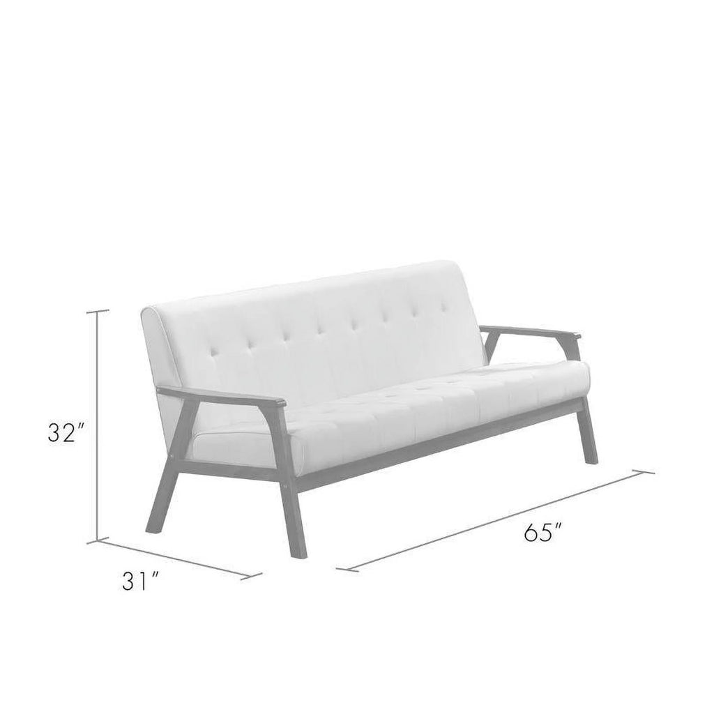 Grey Mid Century Wood 4pc Living Room Set Q200847