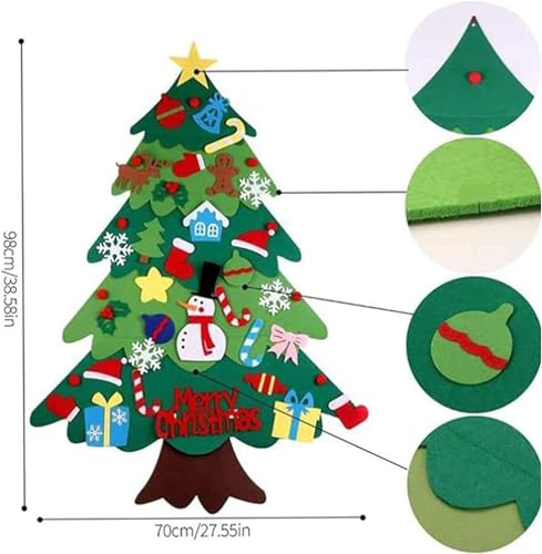 Felt Christmas Tree with Lights N3400