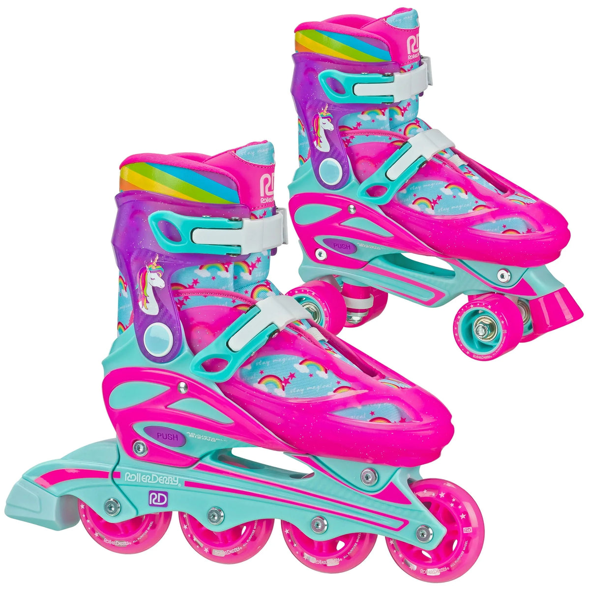 Adjustable 2-in-1 Roller and Inline Skates N148464