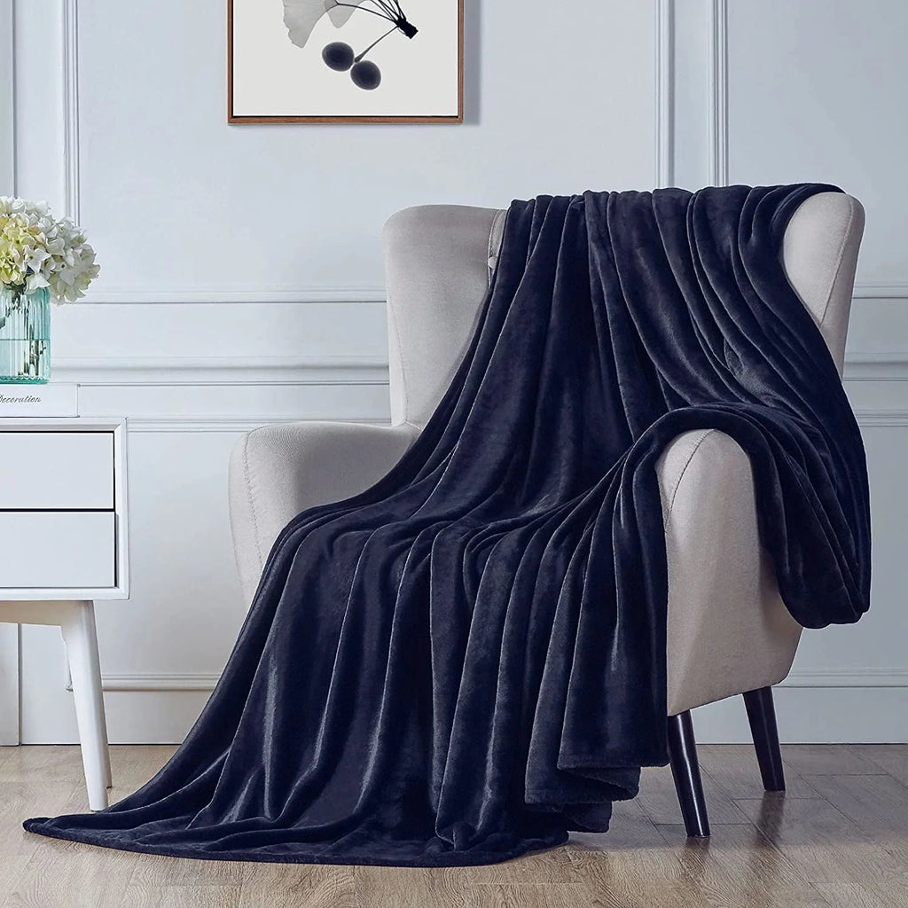 Ultra Soft Microplush Fleece Throw Blanket, 50 x 60, Orange, Machine Washable R482