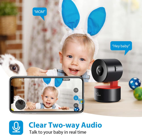 1080P WiFi Security Camera Indoor with Night Vision 2 Way Audio, Pack of 2 T536158