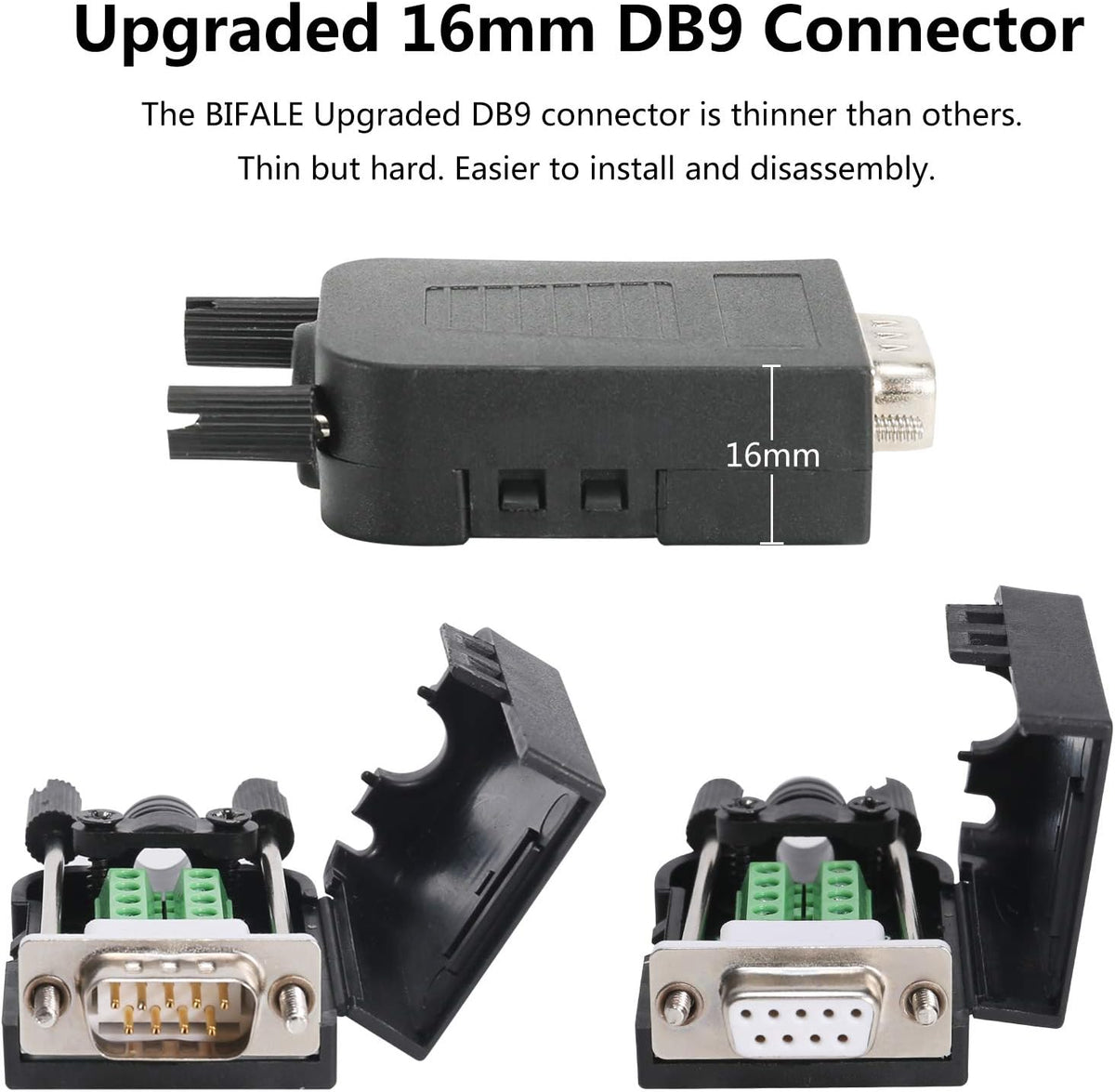 DB9 Solderless Connector 5 Male 5 Female D27523