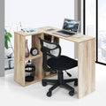 Oak L-Shape Computer Desk W53331