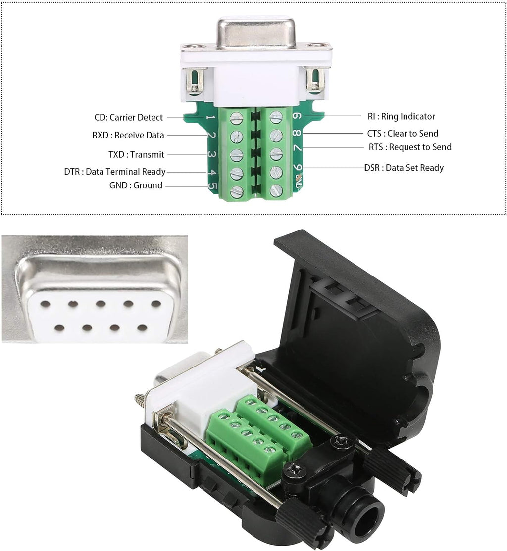 DB9 Solderless Connector 5 Male 5 Female D27523