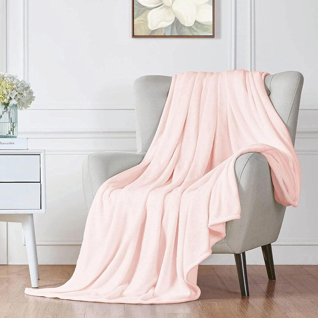 Ultra Soft Microplush Fleece Throw Blanket, 50 x 60, Orange, Machine Washable R482