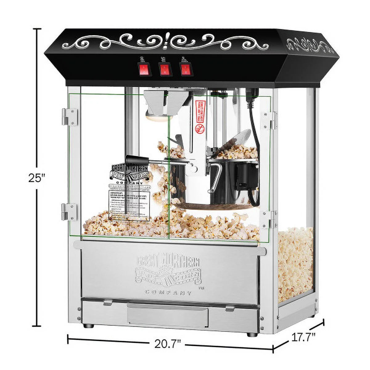 10oz Popcorn Machine with Accessories, Black T68435