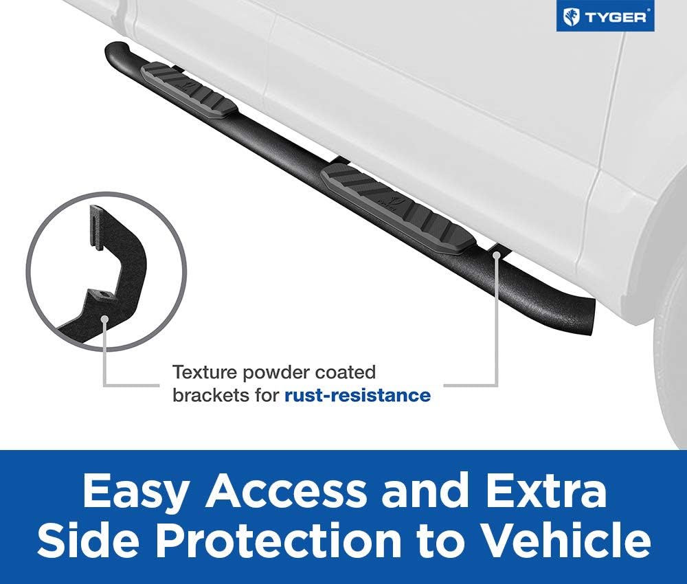 Textured Black Side Step Nerf Bars J314
