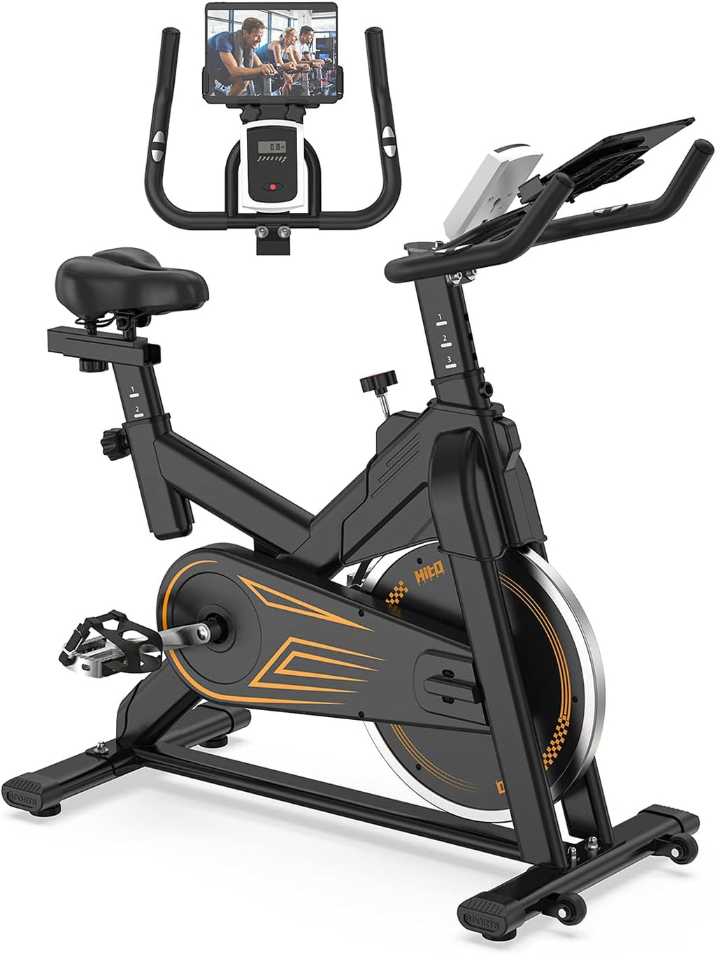 Stationary Exercise Bike with LCD Monitor P62487