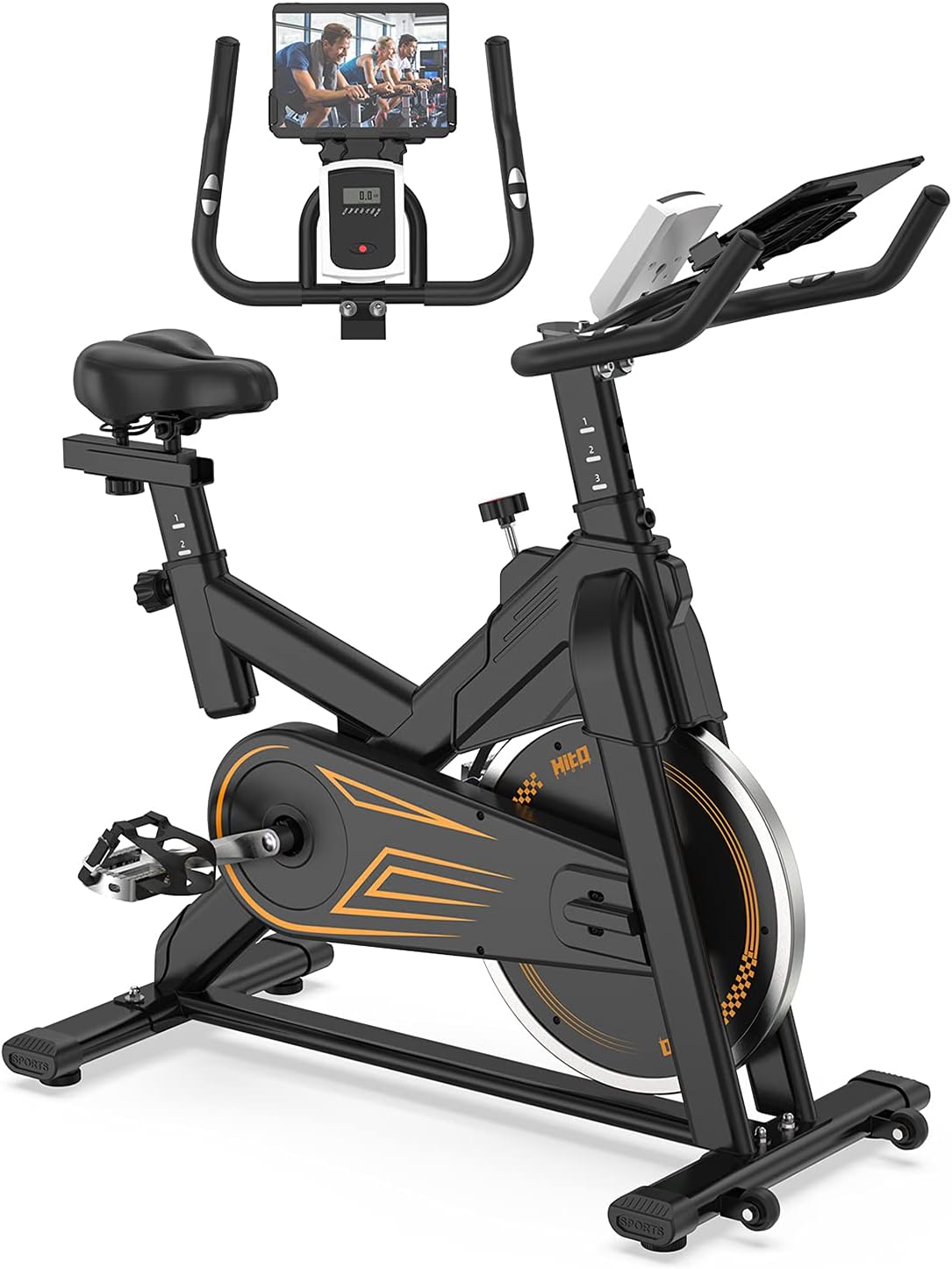 Stationary Exercise Bike with LCD Monitor P62487