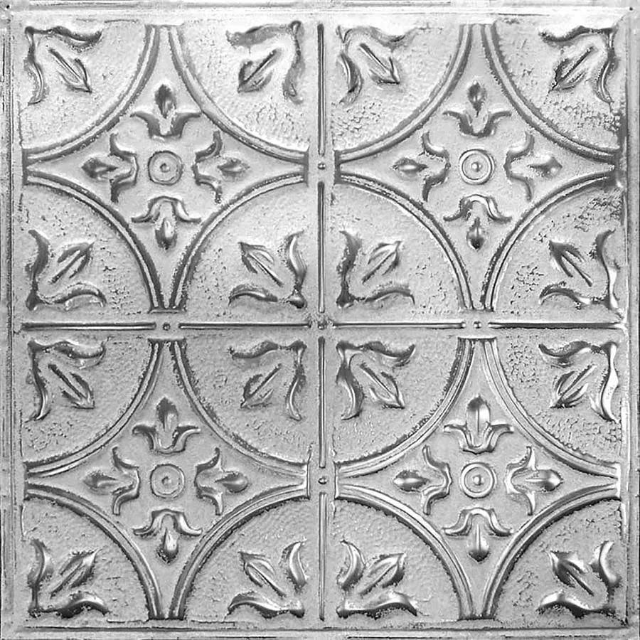 24-in x 24-in 5-Pack Silver Washed White Metal Ceiling Tiles O730