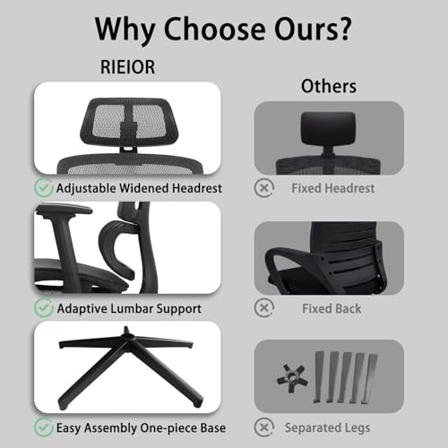 Ergonomic Mesh Office Chair with Footrest and Lumbar Support Q2414
